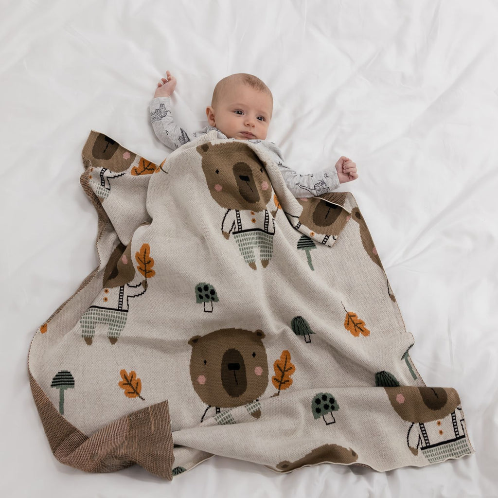 Kiki Bear Baby Blanket