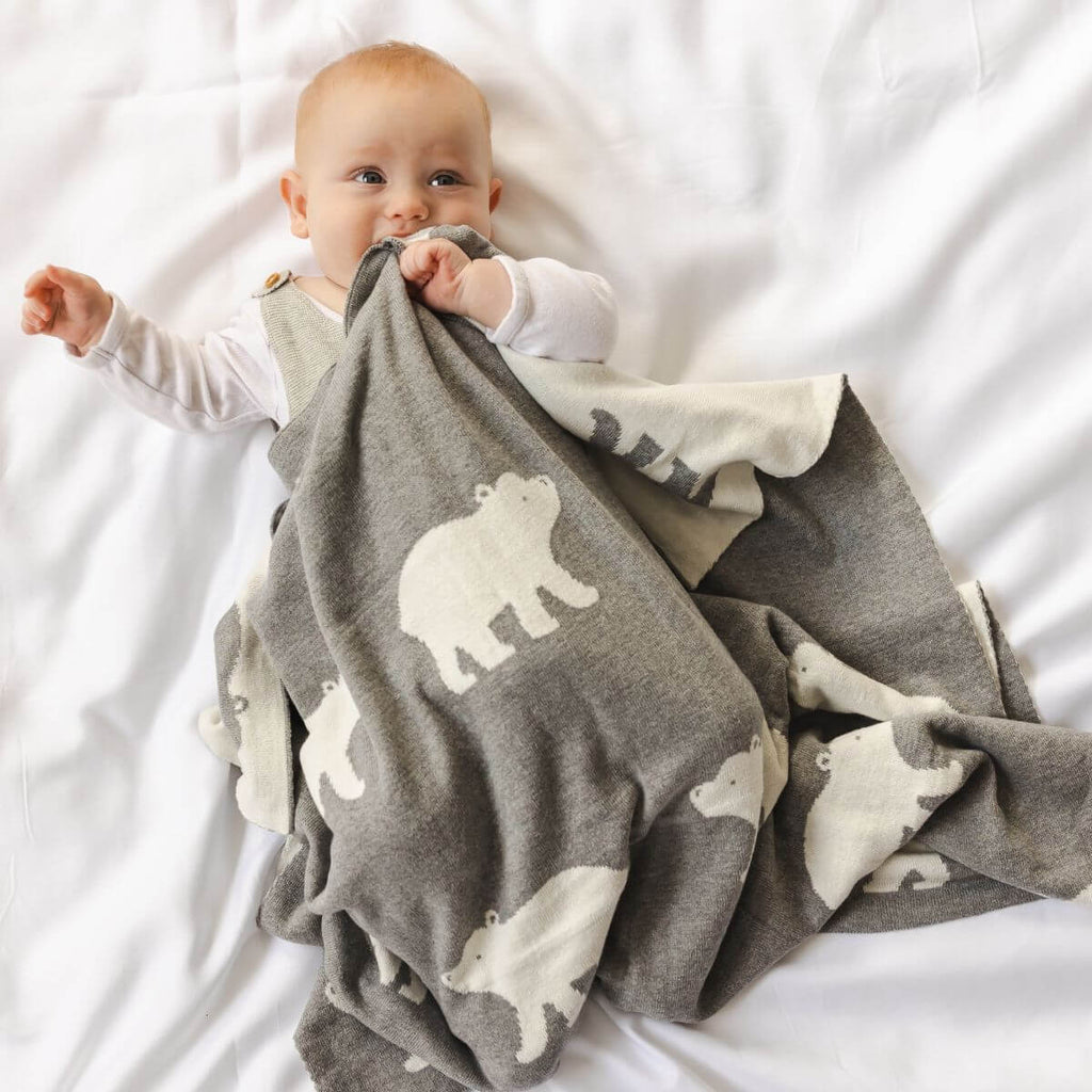 Piper Polar Bear Baby Blanket